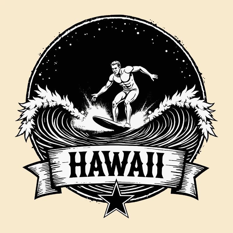 Hawaii Surfer Surfer on Pacific Wave