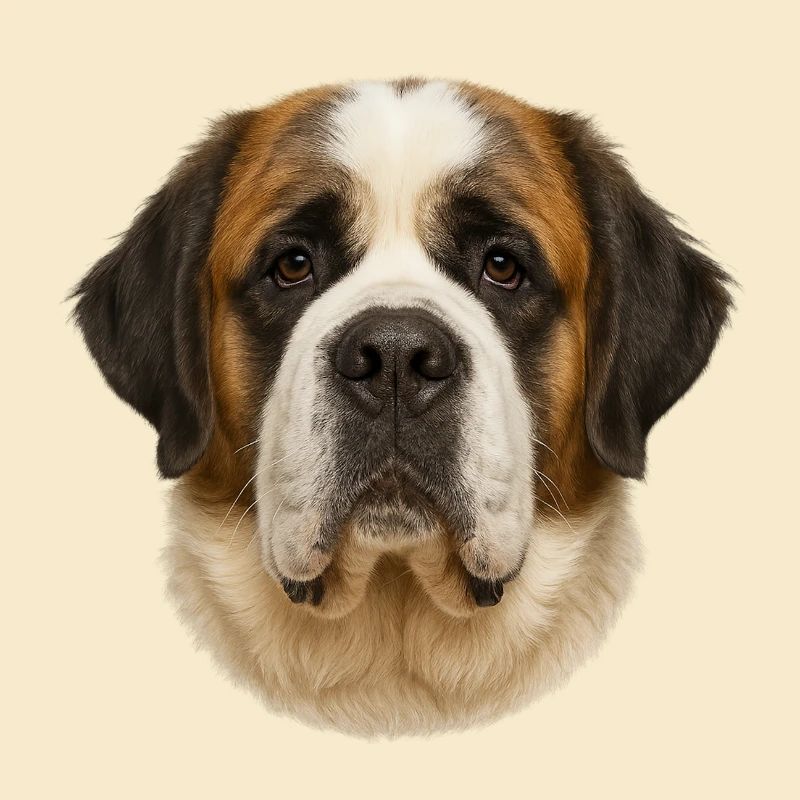 Portrait Tête de Saint Bernard Impression
