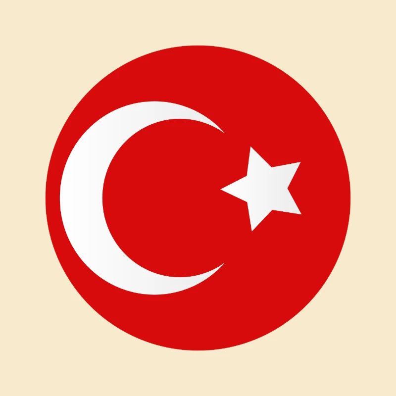 Drapeau turc en forme de cercle