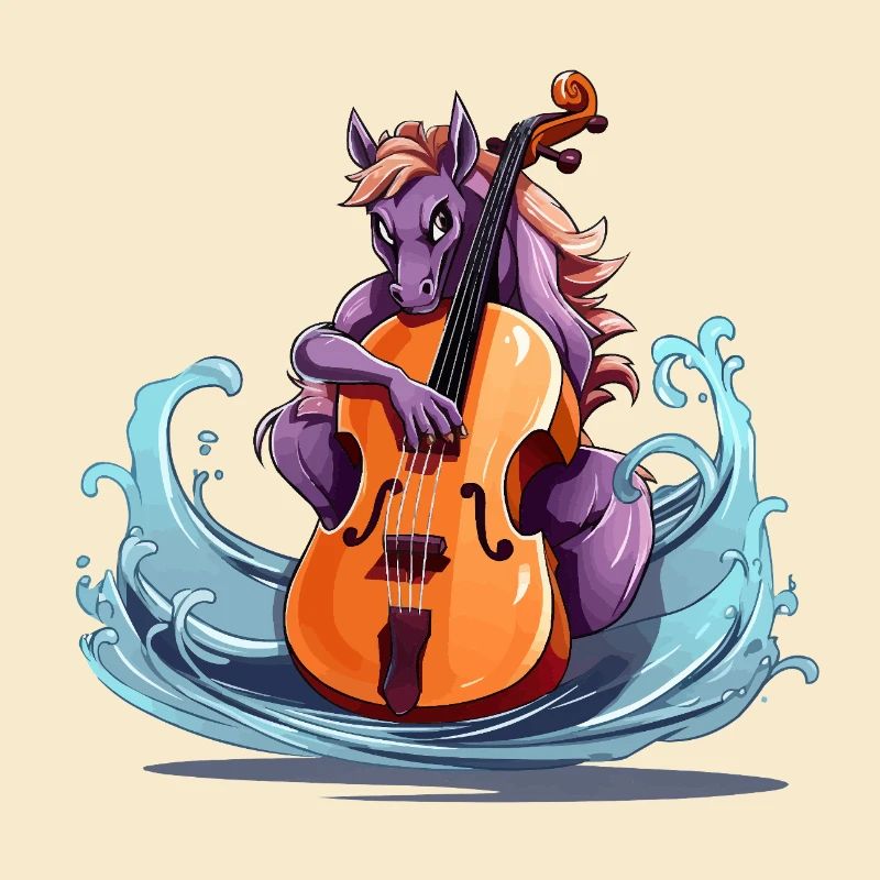 Violoncelliste licorne Wave Stroke
