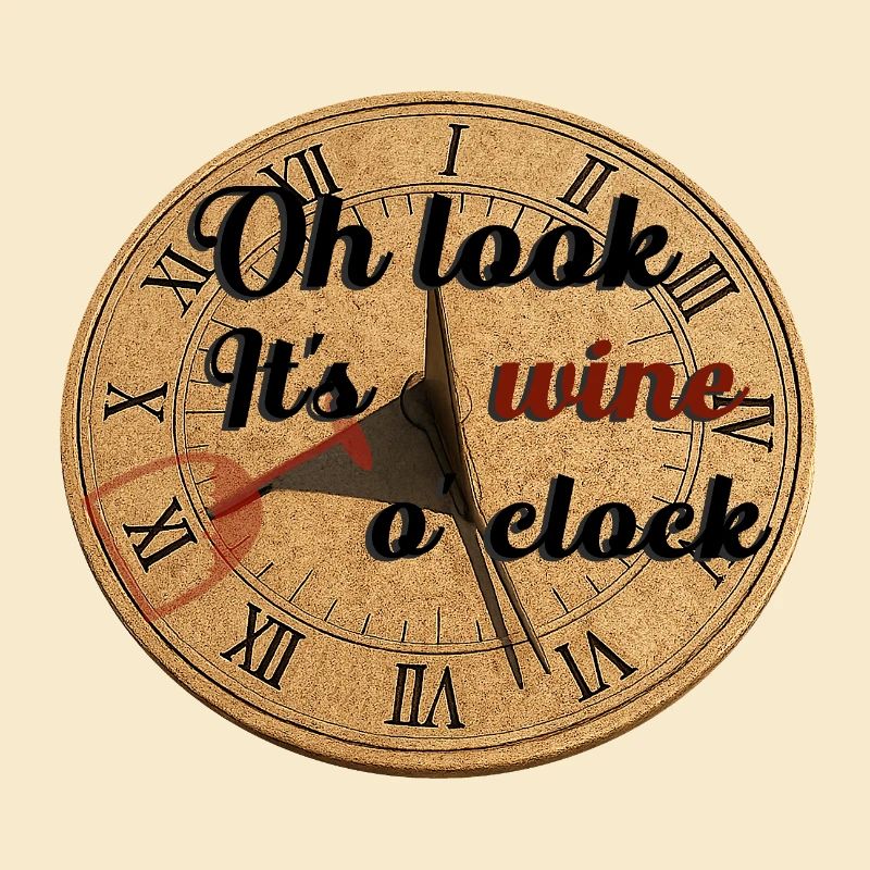 Oh regarde, c’est l’heure du vin – Illustration du cadran solaire