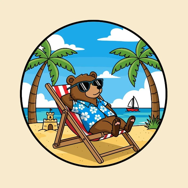 Ambiance estive des vacances à Cool Bear Beach