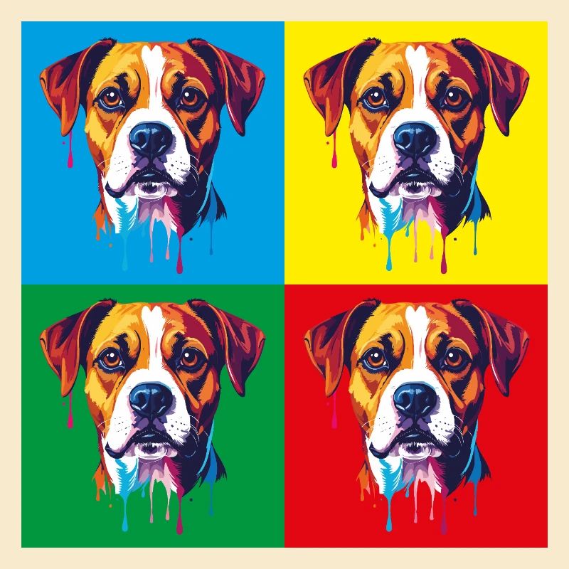 Pop Art Dog Four-Color