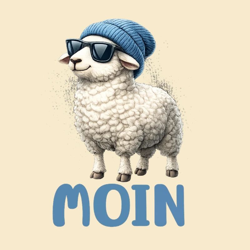 Moin Schaf mit Sonnenbrille