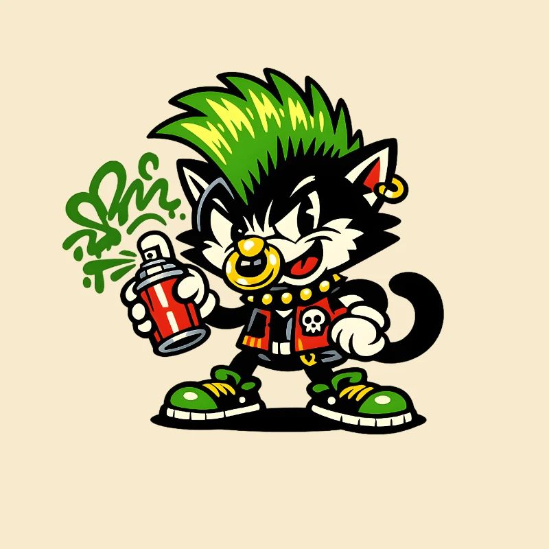 Punk-Katz Graffiti Sprayer