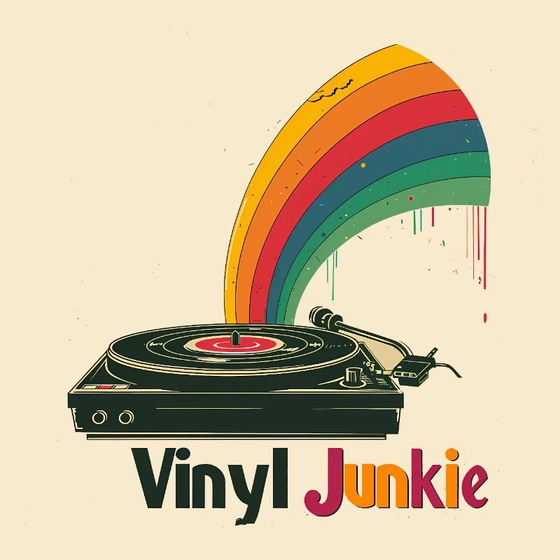 Vinyl Junkie Retro Turntable Design