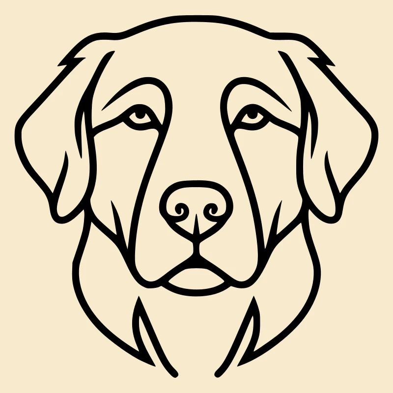 Profil de tête de chien labrador