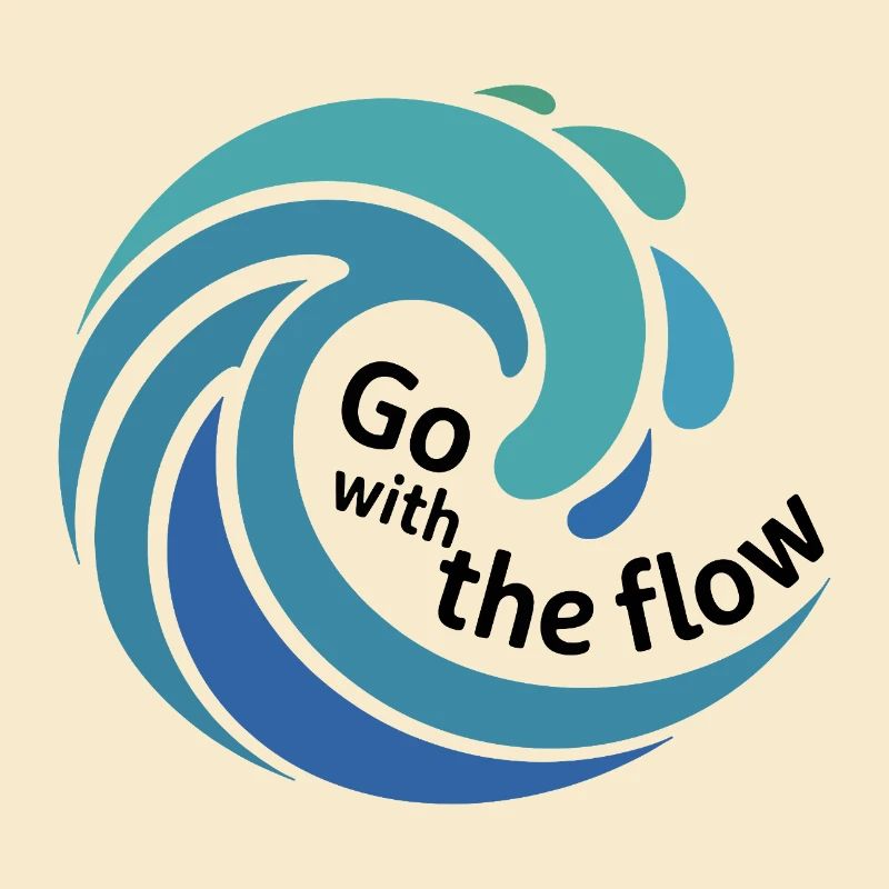Go with the Flow Wave Art