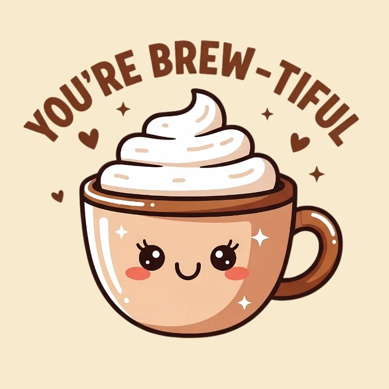 Tu es Brew-tiful – Jeu de mots sur le café