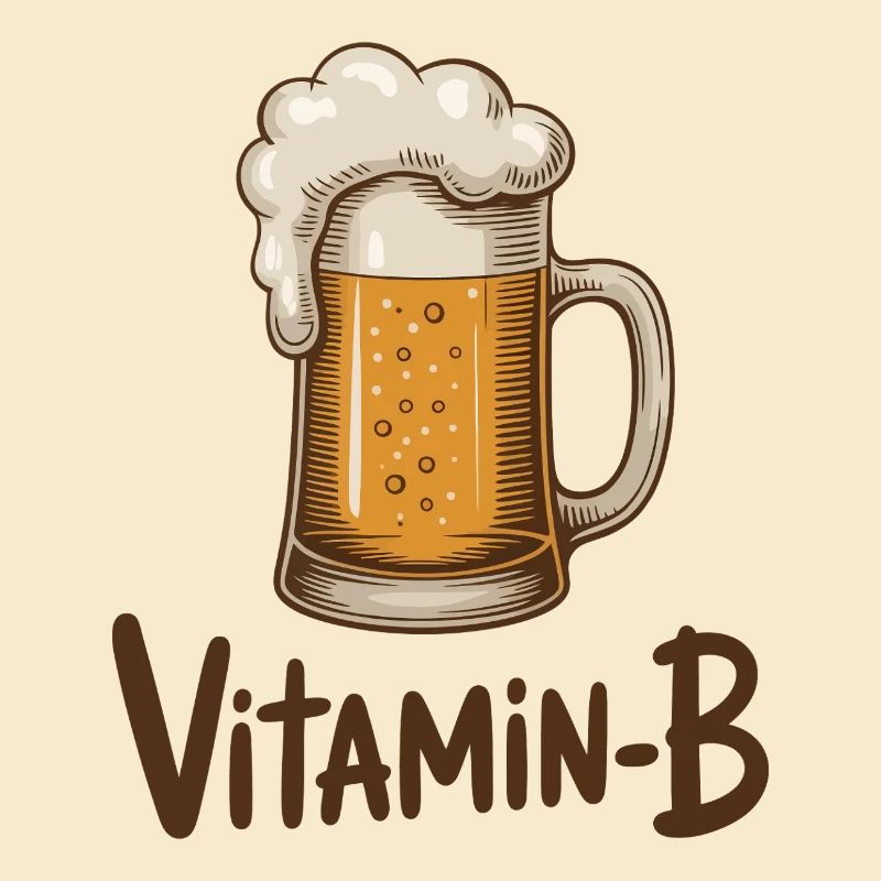 Concept de bière drôle de Bouteille de Bière Drôle de Vitamine B