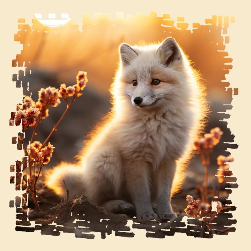 Arctic fox in the Sobbeb sinking