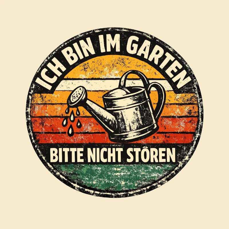 Gartenruhe Bitte Nicht Stören Retro