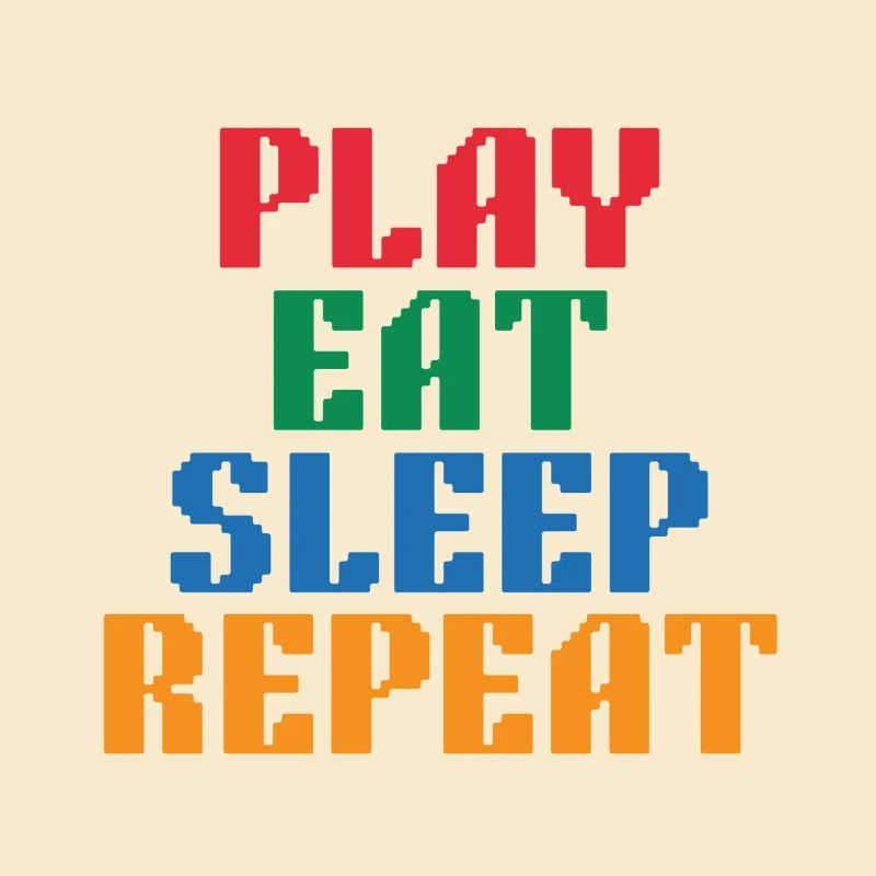 Jouez Manger Sommeil Répéter le Pixel