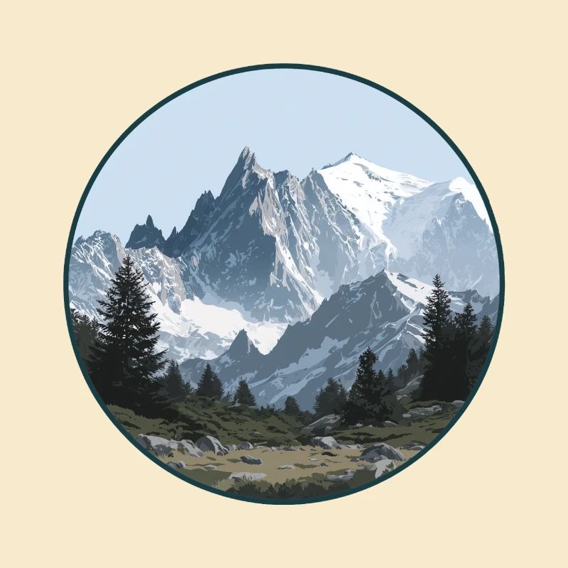 Mont-Blanc-Gebirgslandschaft