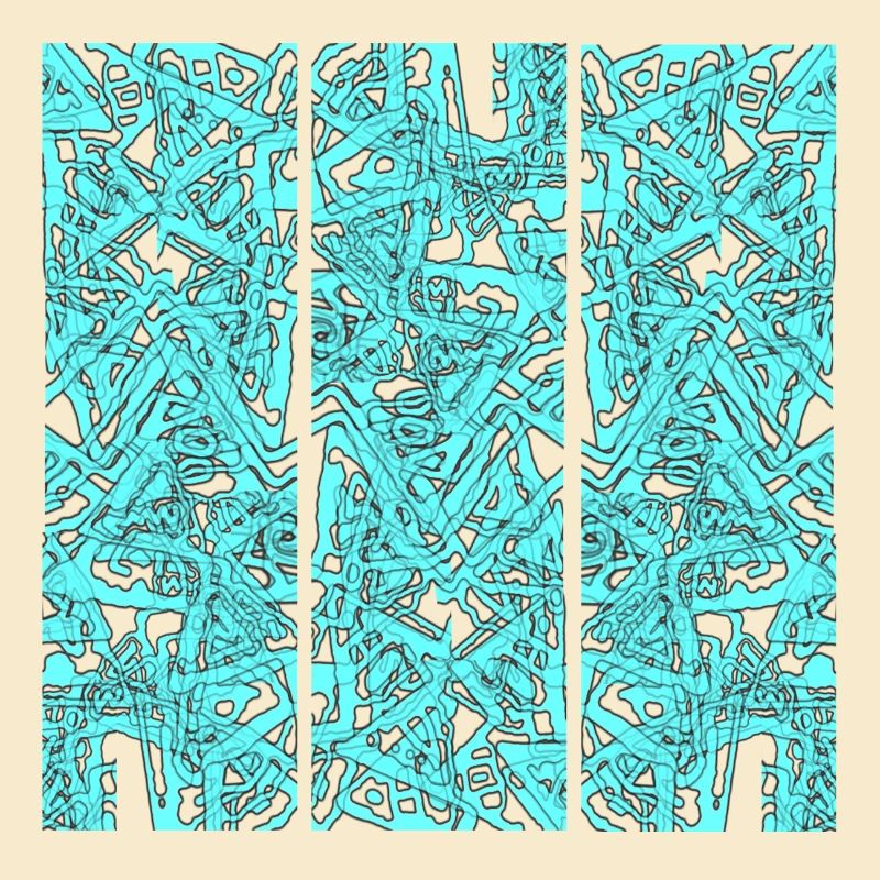Turquoise Chaos Triptych