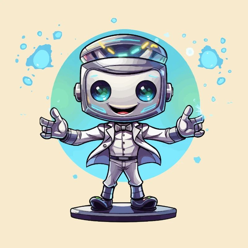 Petit robot spatial en combinaison