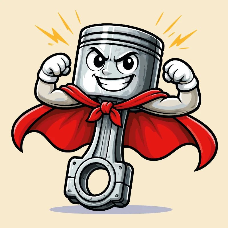 Piston super-héros de mécanicien