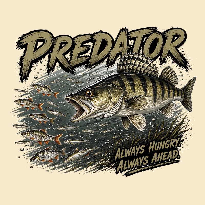 Fressfisch-Zander-Angriffs-Design