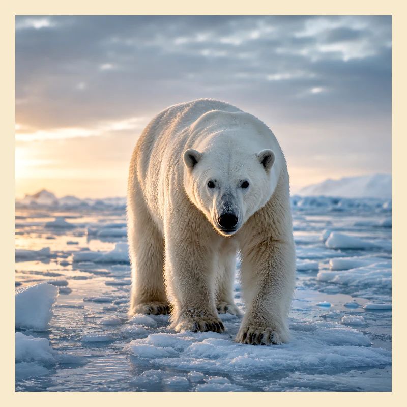 Arktischer Eisbär auf Eis