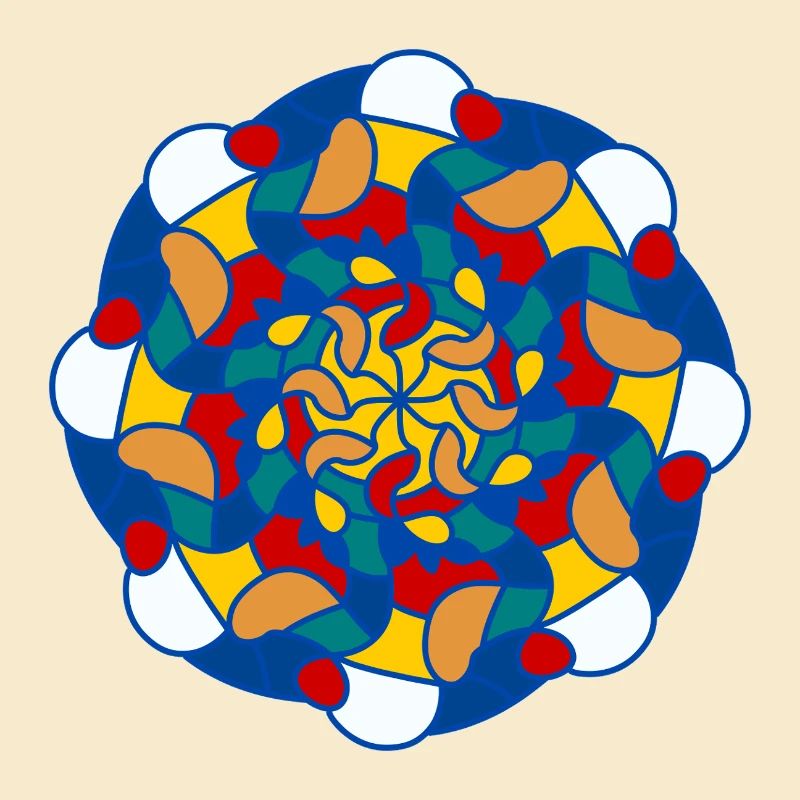 Helles Kaleidoskop-Mandala