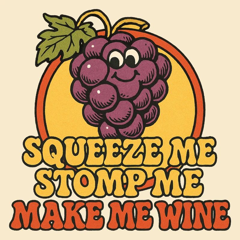 Grape Squeeze Wine Graphique rétro