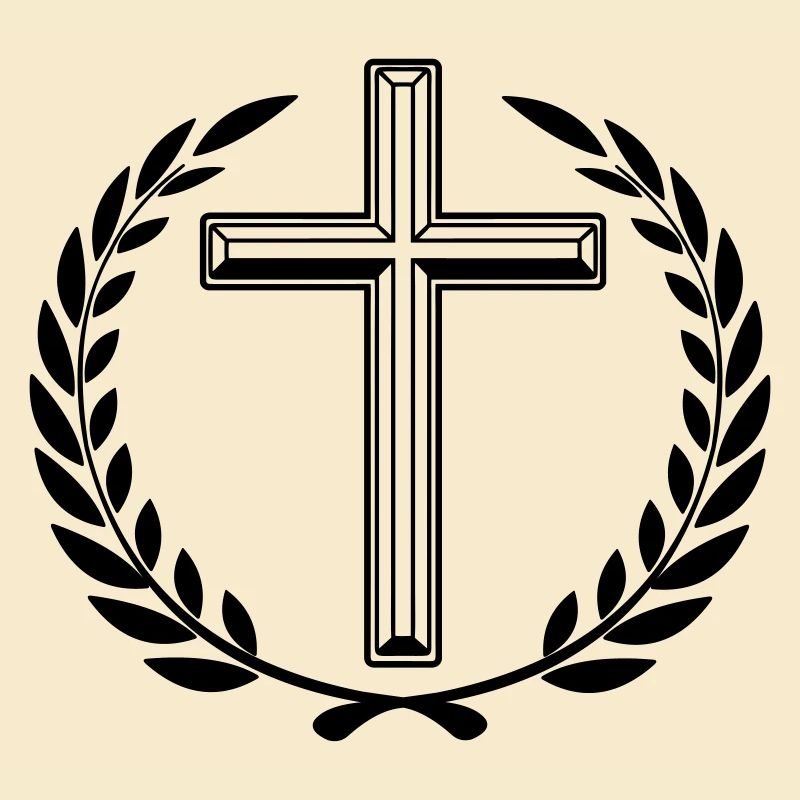Kreuz Lorbeerkranz