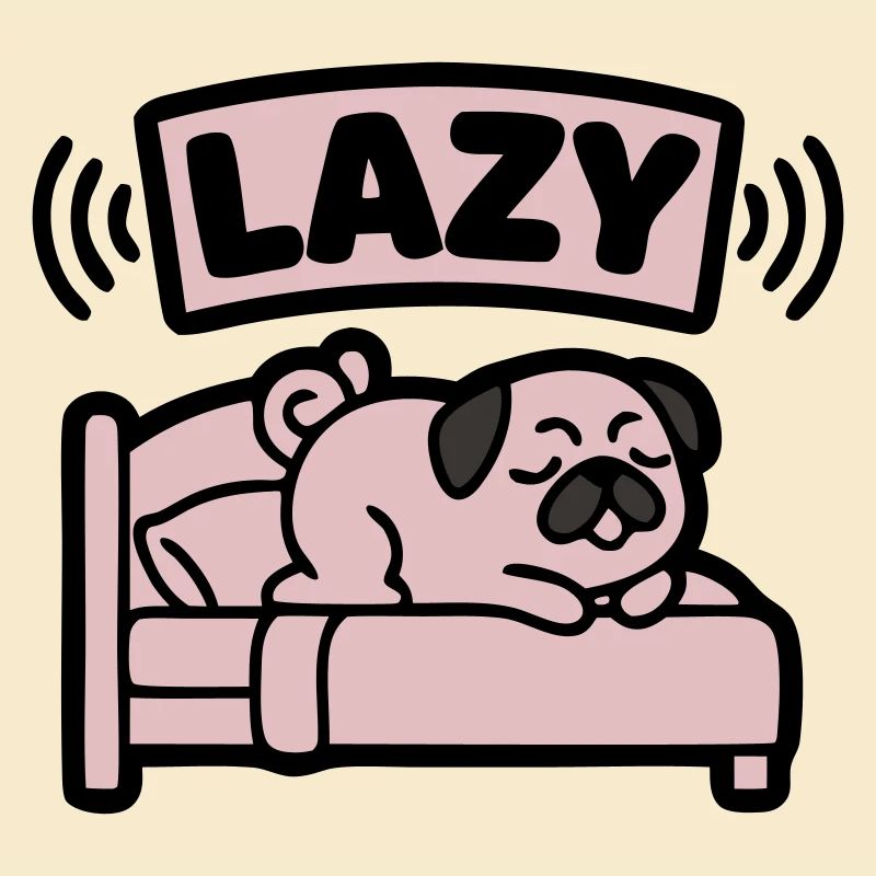  Lazy Mops Hund Bett Introvertiert