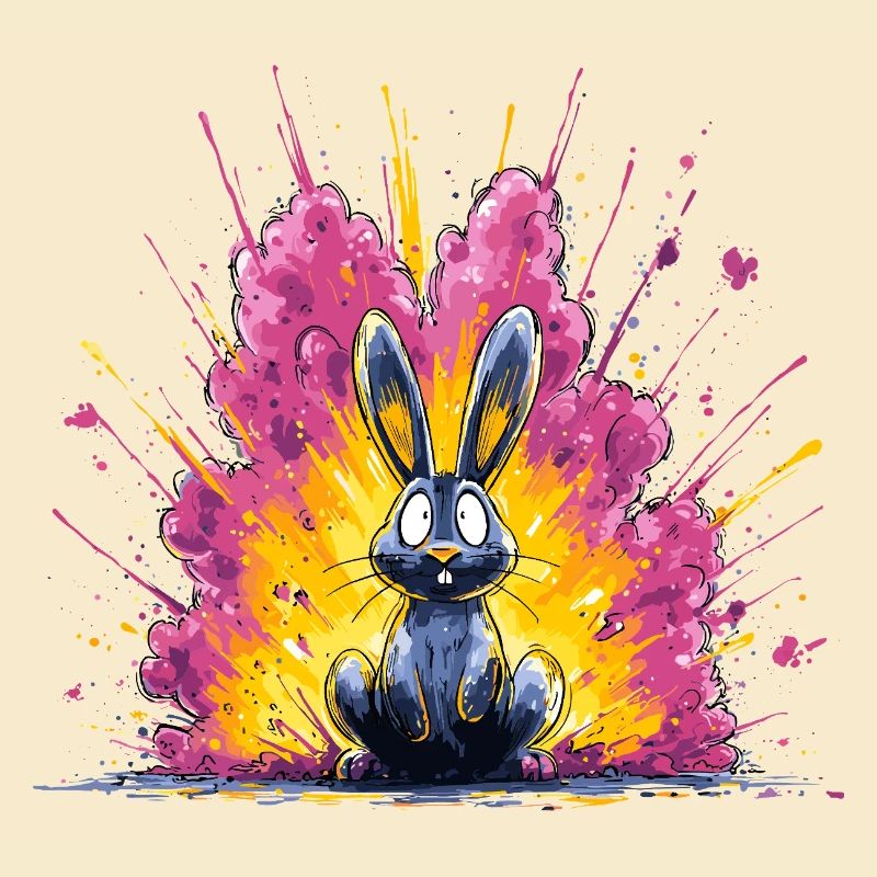 Knallbunter Hase Blitz