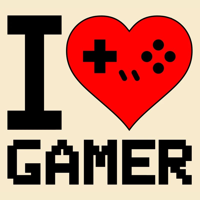 Herz mit Game-Controller Silhouette