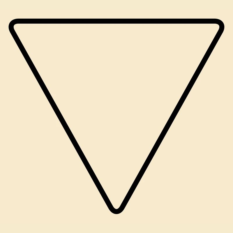 Triangle with rounded corners as a warning sign