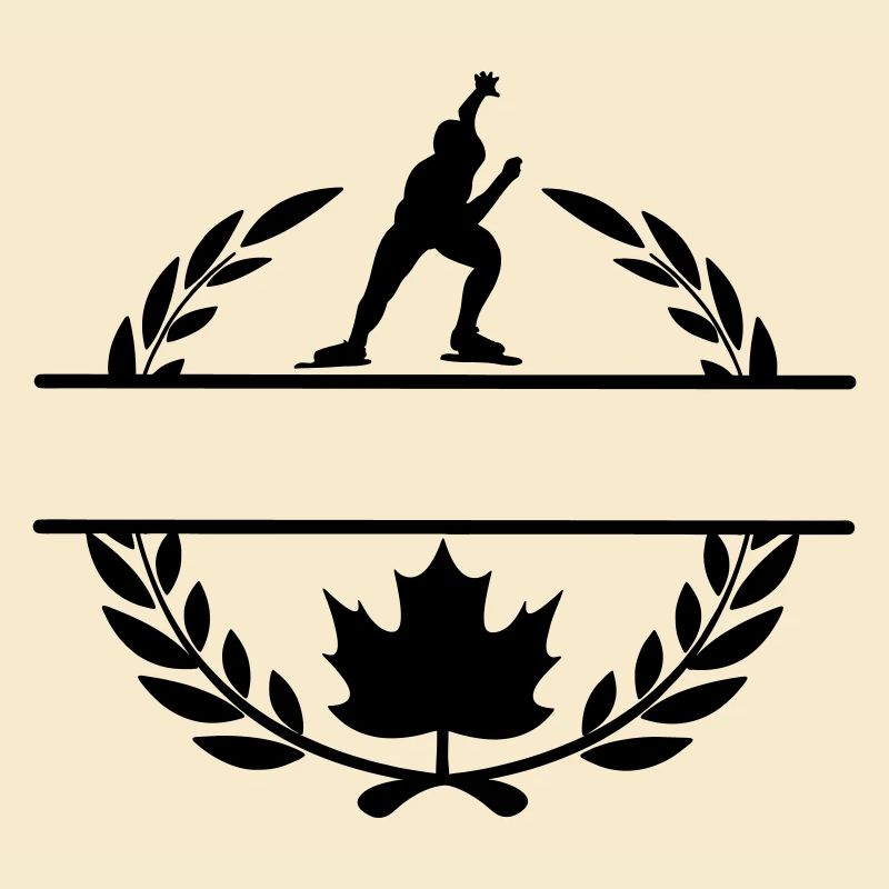 Canada maple leaf skating laurel wreath