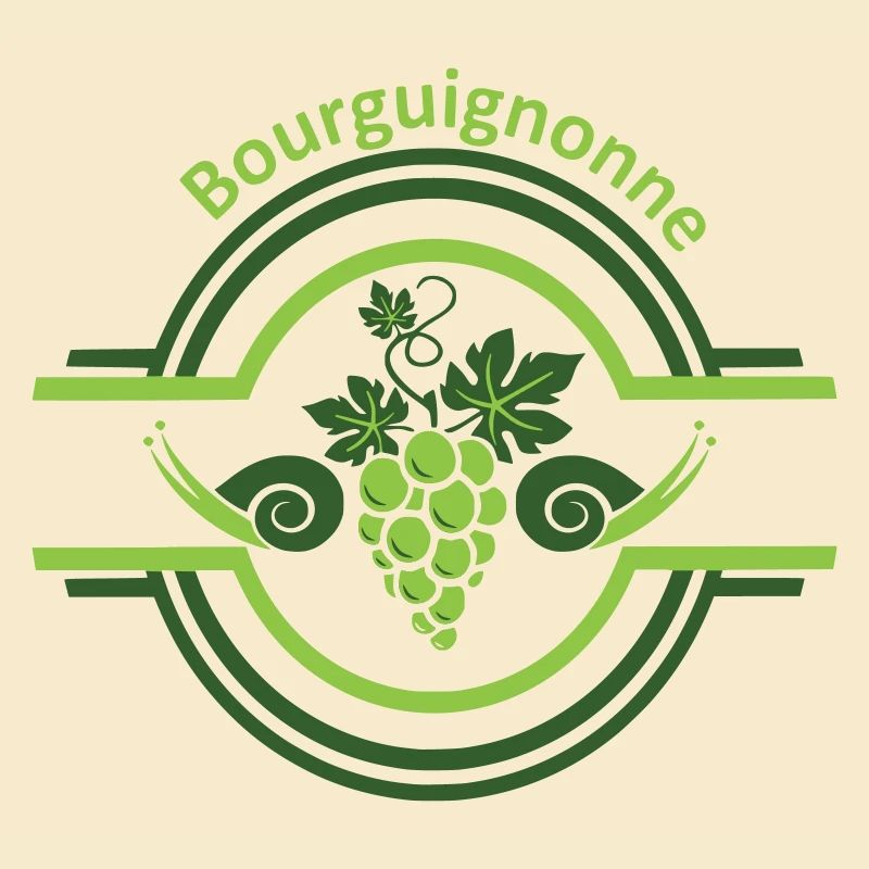Logo vigne Bourguignonne avec des escargots 