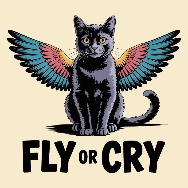 Fliege oder rufe Katze