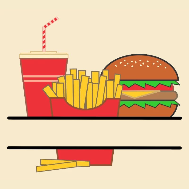 Pommesbuden-Logo oder Restaurant-Emblem