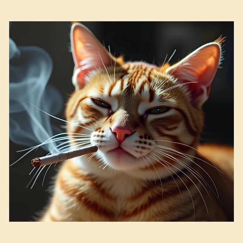 Fumer Chat Génération Z Mème Chat Fumer