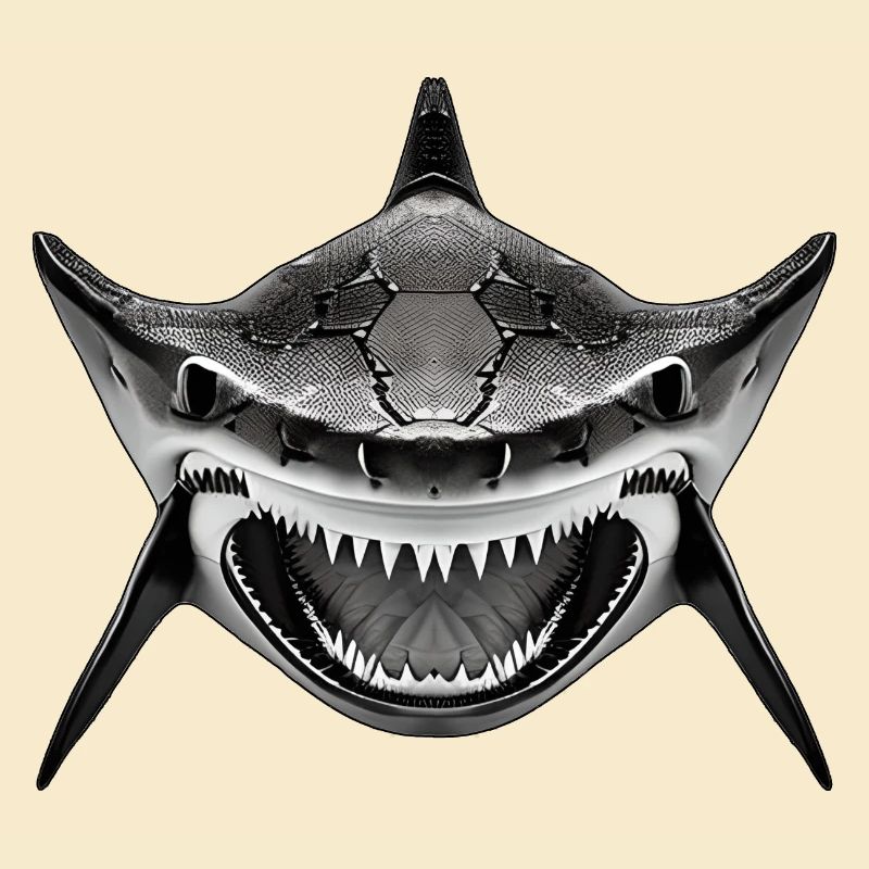 Requin avec la gueule ouverte