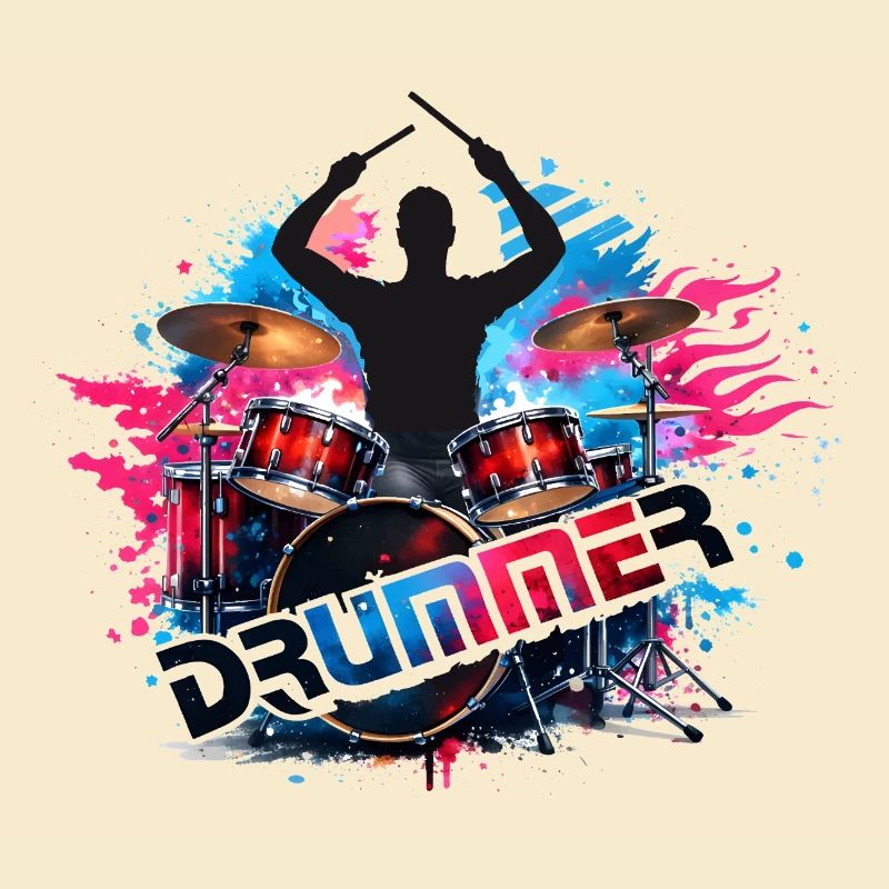 Drummer Power Splash Design