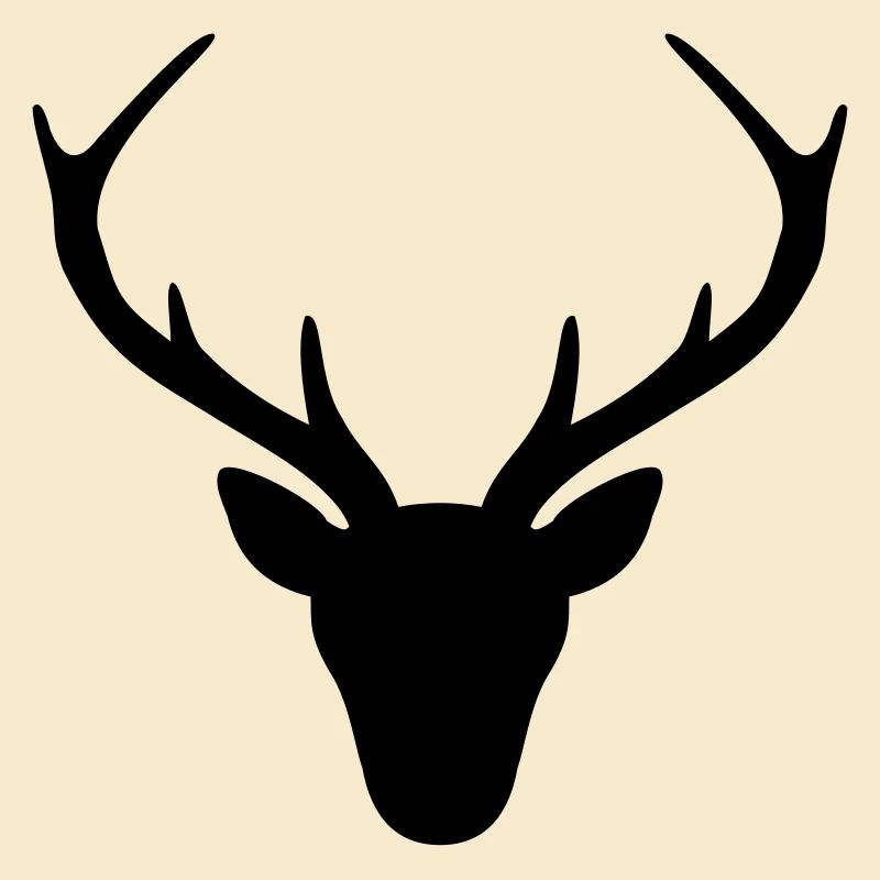 Hirsch Geweih Silhouette Jagd Jäger Geschenk