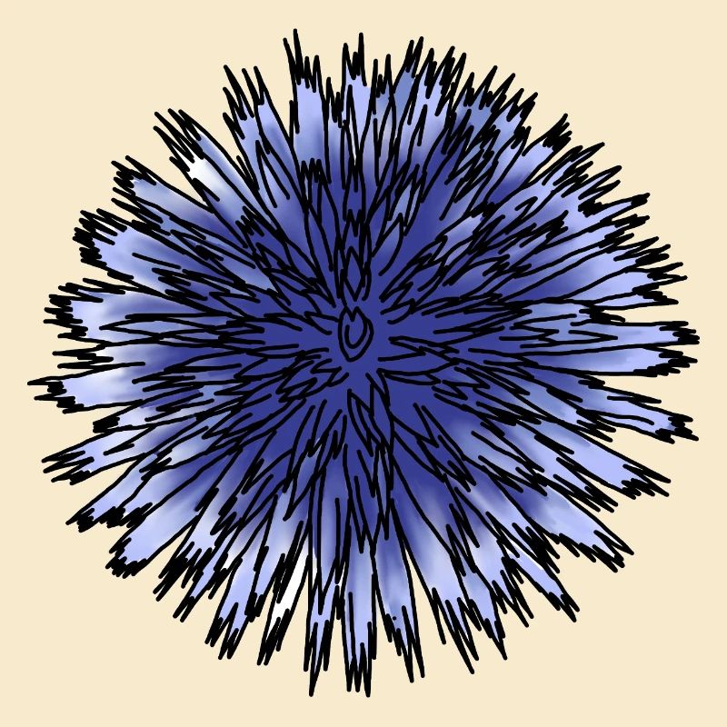 Fleur de chardon bleu