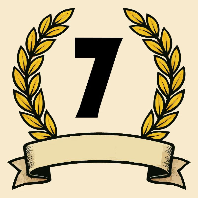 Couronne de laurier dorée numéro 7