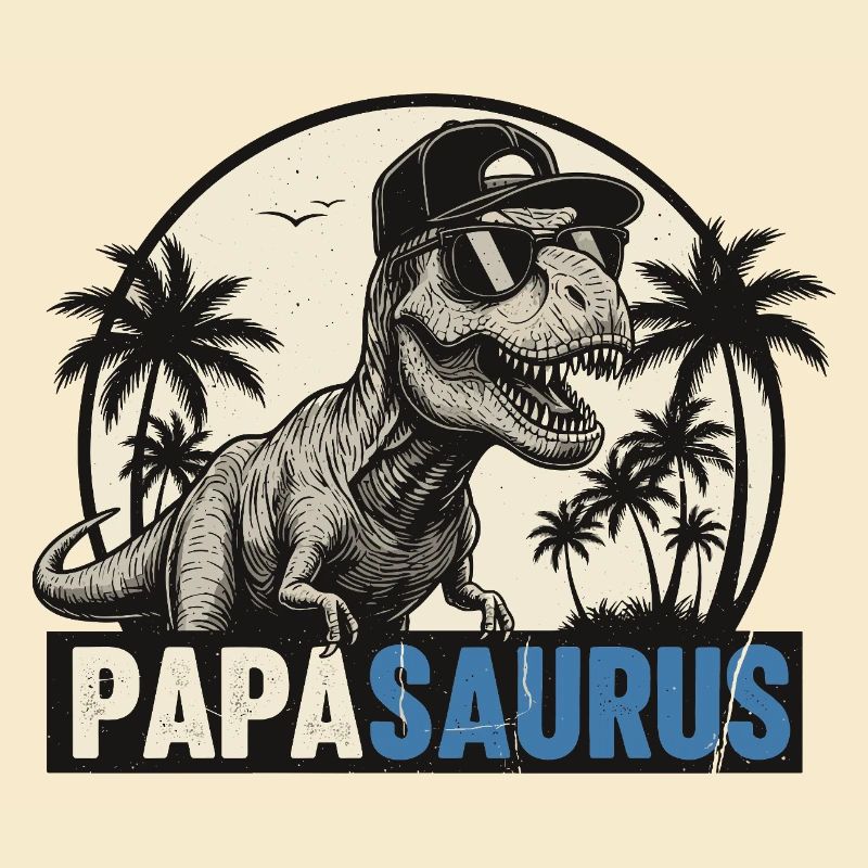 Papasaurus – Cool T-Rex Father Design