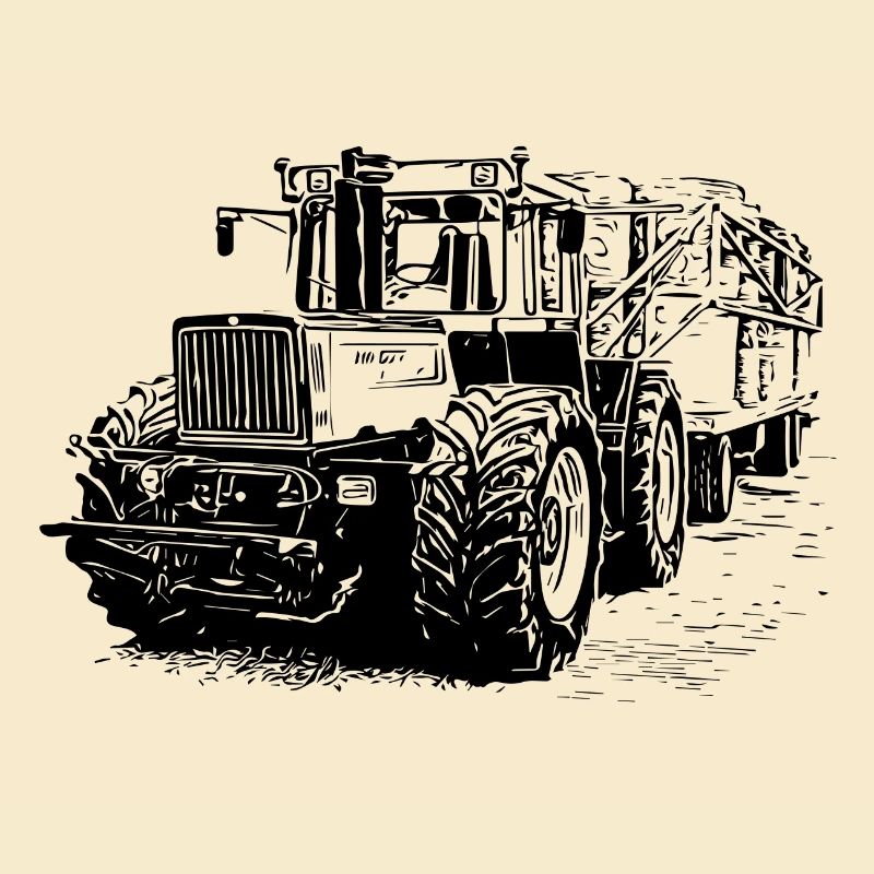 Alter MB trac 1300 TRAKTOR mit Strohanhänger