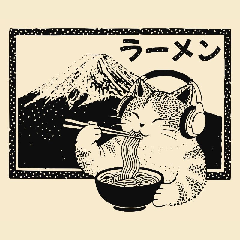 Ramen Kitten Mount Fuji