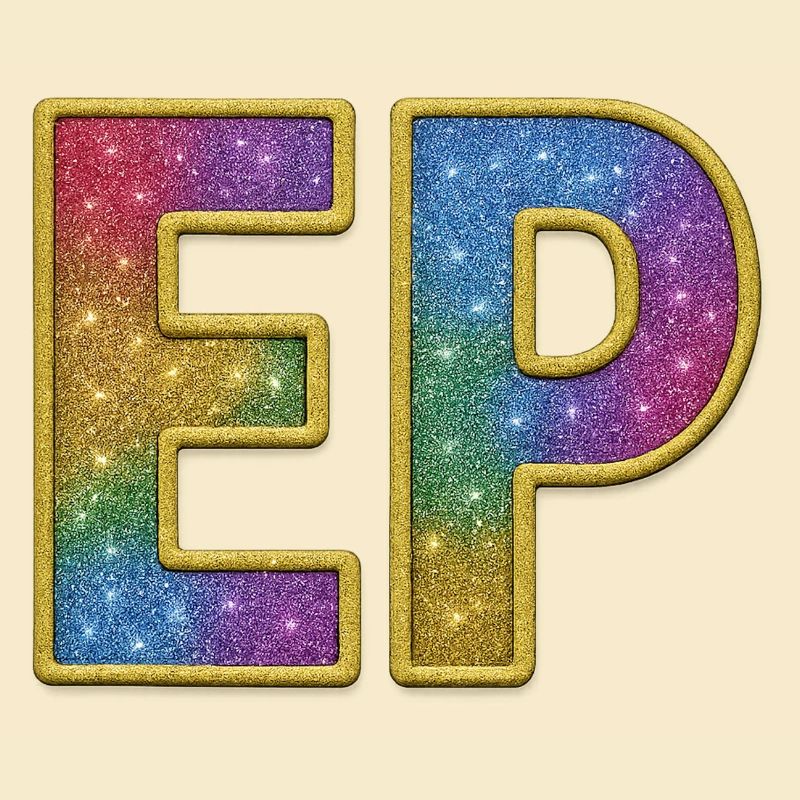EP | Lettrage initial Galactic Glitter
