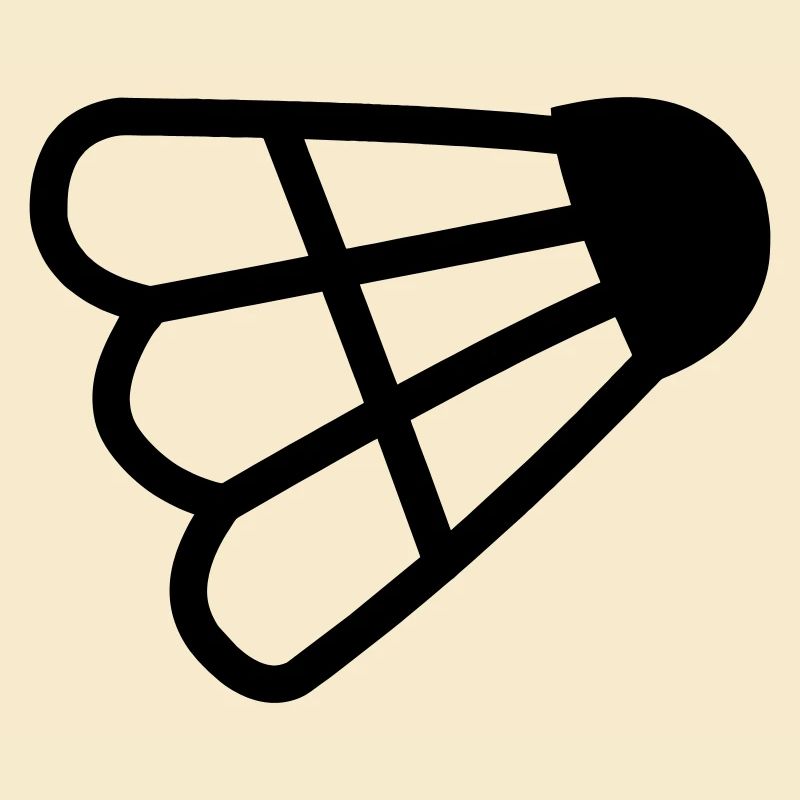 Badminton einfaches Shuttle-Logo