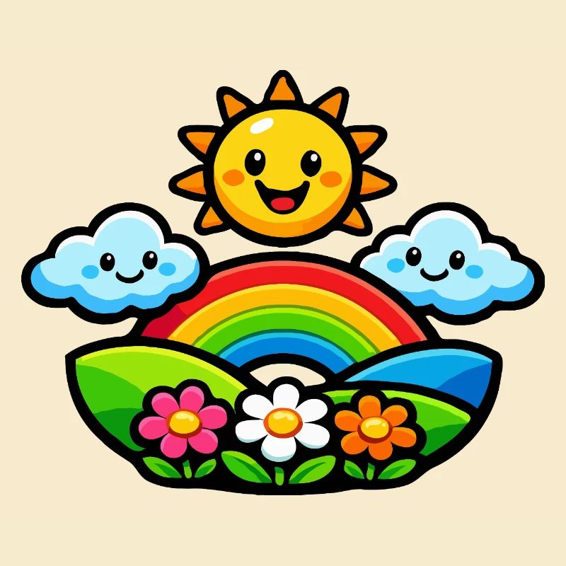 Sonnenregenbogenblumen