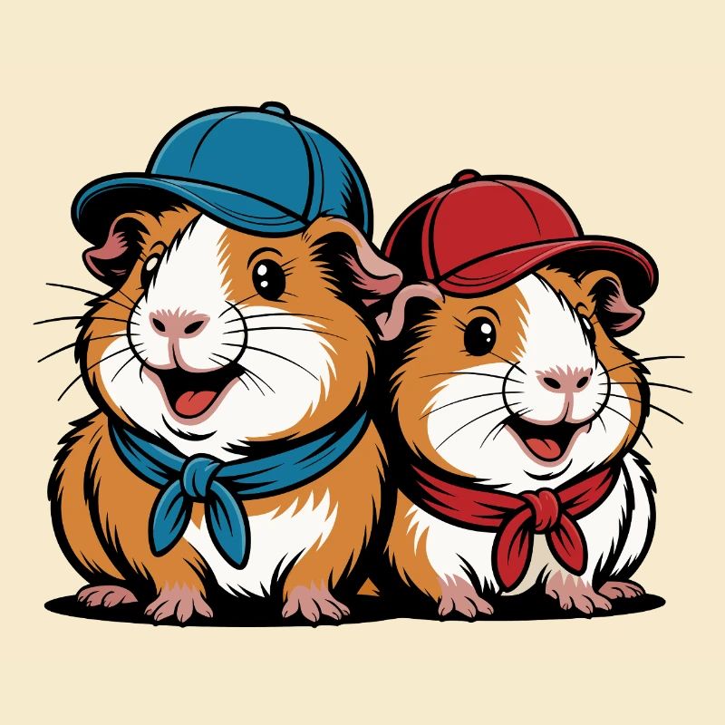 Amis cochons d’Inde mignons – Motif drôle d’animal