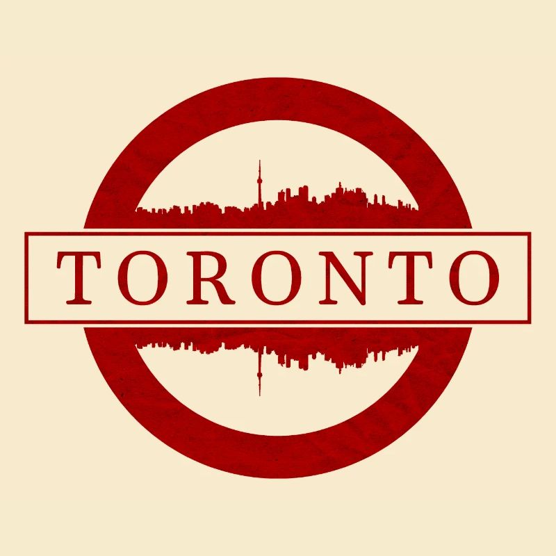 Toronto Stamp Skyline Red