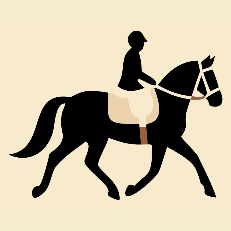 Reiter Pferd Silhouette Logo
