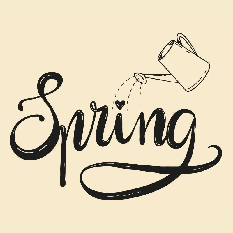 spring frühlingsbeginn garten gießen beet liebe